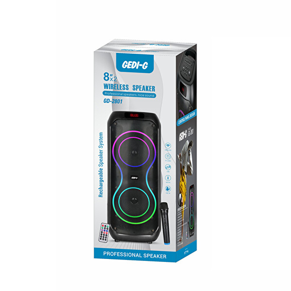 Başkenttekno GD-2801 Dijital LED Göstergeli Mikrofonlu RGB TWS Çift 8