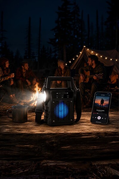 Torima KTS-2295 RGB Işıklı Fenerli Kablosuz Siyah Speaker Bluetooth Hoparlör