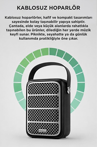 Torima K12 Bluetooth Hoparlör Kablosuz Taşınabilir Speaker Siyah