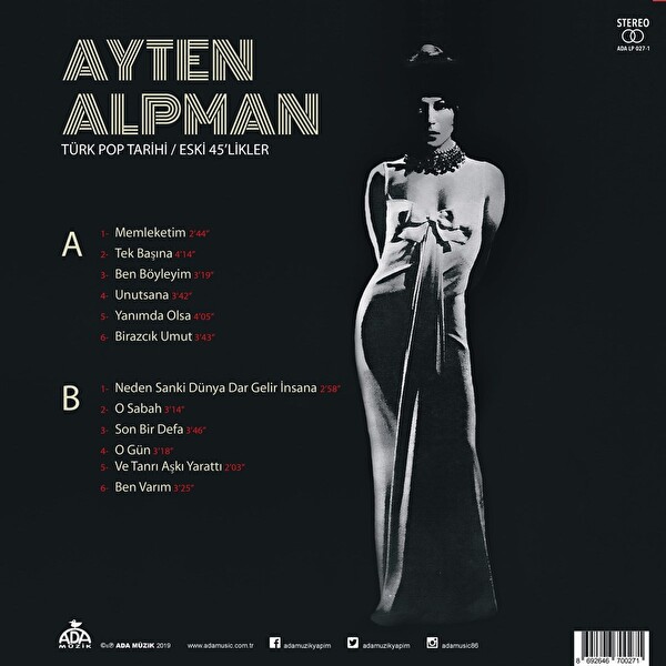 Ayten Alpman - Türk Pop Tarihi Eski 45'likler Plak