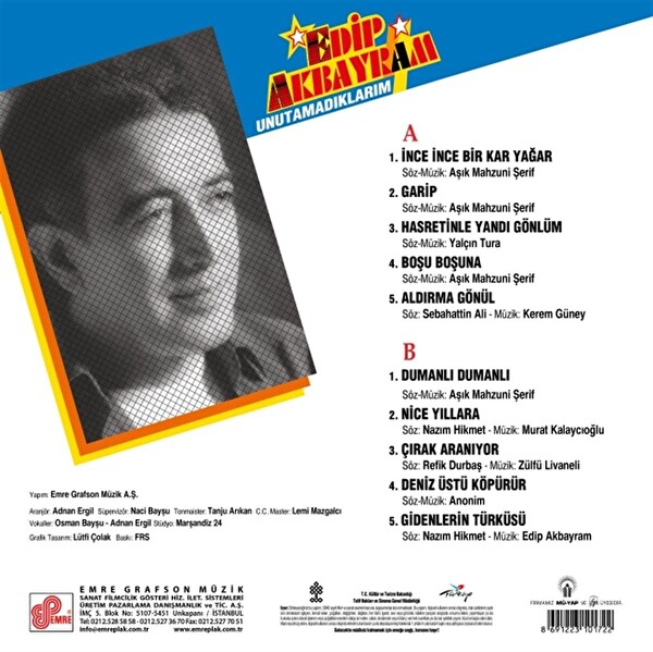 Edip Akbayram - Unutamadıklarım Plak