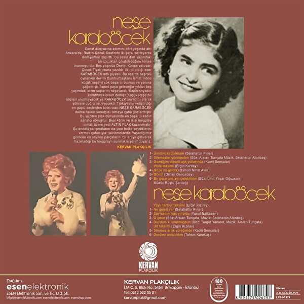 Neşe Karaböcek   Ümidini Kirpiklerine Plak 4