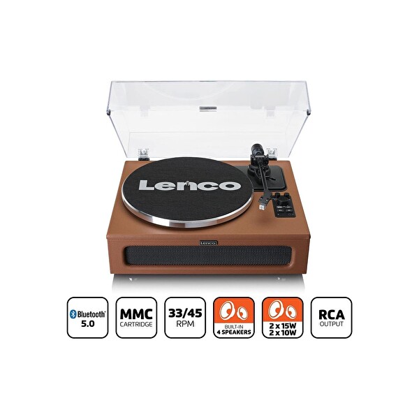 Lenco LS-430 BN 4 Dahili Hoparlörlü Bluetoothlu Kahverengi Pikap