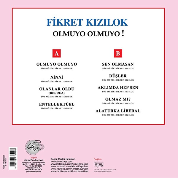Fikret Kızılok   Olmuyo Olmuyo Plak 2