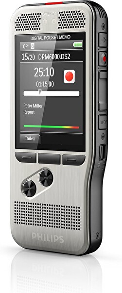 Philips DPM6000 Basma Düğmesiyle Çalıştırılabilen Dijital Not Defteri Ses Kaydedici