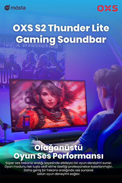 OXS S2 Thunder Lite PC Oyun Soundbar Sanal Surround Sesli TV ve Bilgisayar İçin Ses Barları