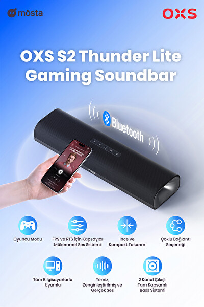 OXS S2 Thunder Lite PC Oyun Soundbar Sanal Surround Sesli TV ve Bilgisayar İçin Ses Barları