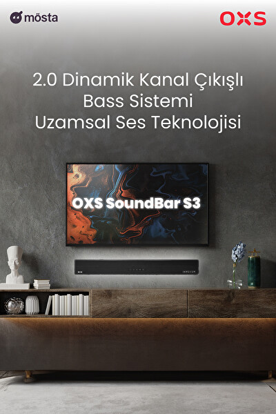 OXS S3 TV için Ses Barları Dahili Subwoofer İle Ev Sineması Ses Sistemi 3D Surround Ses Sistemi TV Ses Çubuğu