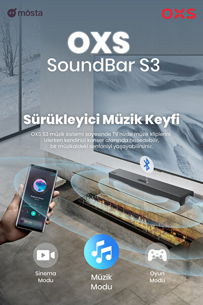 OXS S3 TV için Ses Barları Dahili Subwoofer İle Ev Sineması Ses Sistemi 3D Surround Ses Sistemi TV Ses Çubuğu