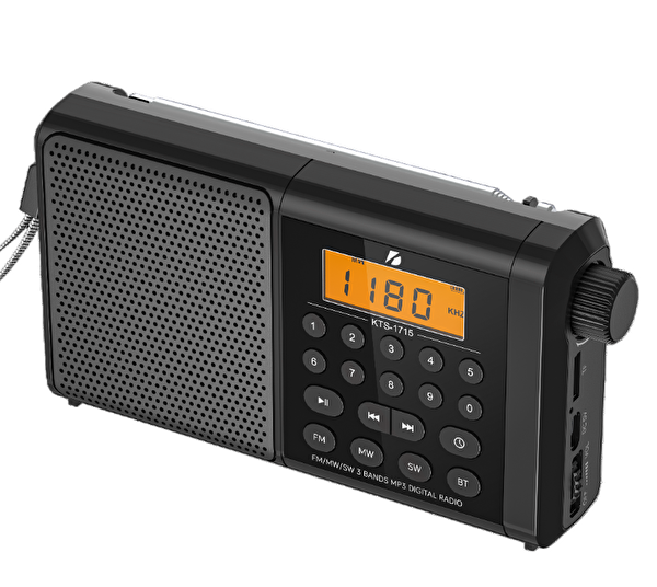 Flagen Dijital Ekranlı Saatli Manuel Kanal Arama Kayıt Özellikli FM Radyo Bluetooth Hoparlör