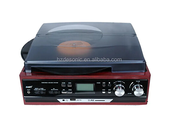 Flagen KN-37 Bluetooth Kumandalı Kaset USB Radyo 33-45-78 Plaklar Çalar Pikap