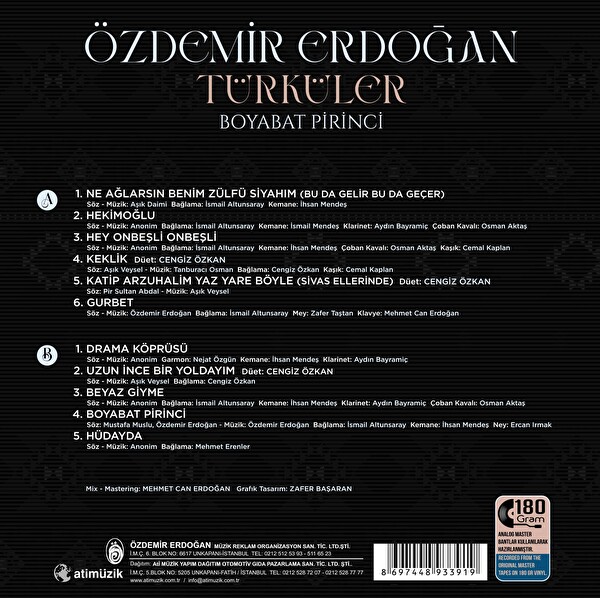 Özdemir Erdoğan   Türküler Plak 2
