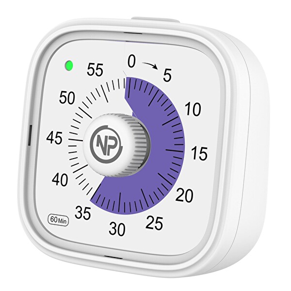 NPT31B 60DK Analog Alarm Zamanlayıcı Pomodoro Öğrenci Motivasyon Saati