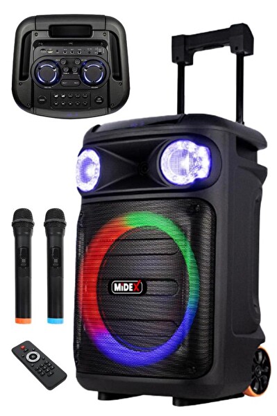 Midex MXR-1100 1100 Watt Mikrofonlu Karaoke Bluetooth Kayıt Usb Şarjlı Işıklı Ses Sistemi