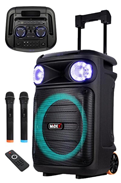 Midex MXR-1100 1100 Watt Mikrofonlu Karaoke Bluetooth Kayıt Usb Şarjlı Işıklı Ses Sistemi