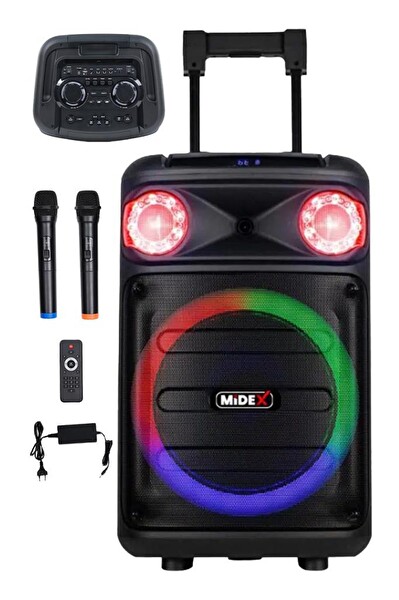 Midex MXR-1300 1300 Watt Bluetooth Kayıt Usb Şarjlı Taşınabilir Mikrofonlu Karaoke Ses Sistemi