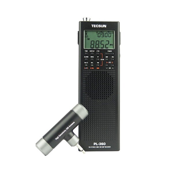 Tecsun PL-360 FM AM SW MW LW Portatif Radyo Siyah