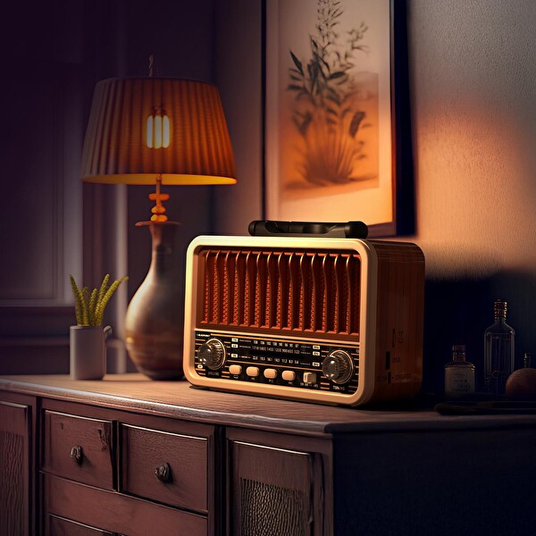 Blaupunkt R80 Nostaljik BT 5.3 Type-C Destekli FM AM SW Hafızalı Şarjlı Radyo - Kahverengi