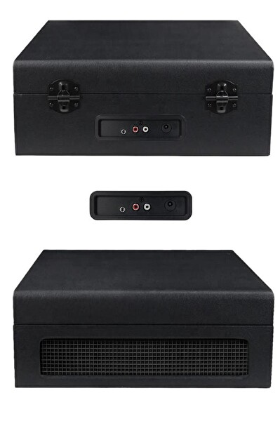 Midex MTX-420BK Nostaljik Şarjlı Bluetooth 3 Devir Pro Pikap Plak Çalar