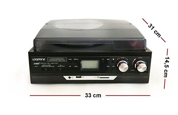 Looptone TR-17WEC Pikap Model USB Kayıt Özellikli Radyo Kasetçalar