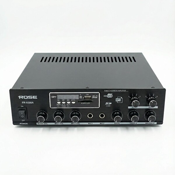 Rose FR-9200A 120W Usb-Sd-Bluetooth 2 Zonlu Hat Trafolu Amfi