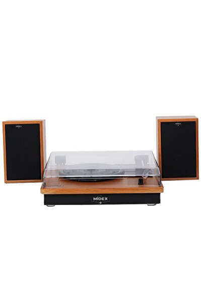 Midex MTX-450 Nostaljik Ekstra Hoparlörlü Bluetooth Pikap Plak Çalar