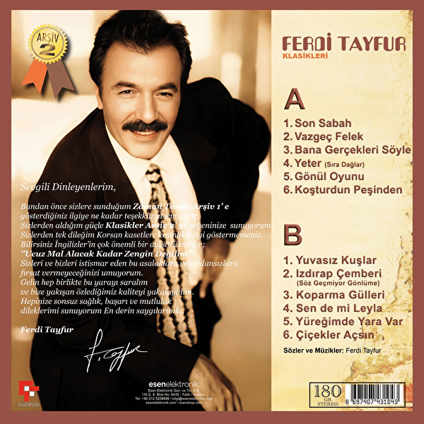 PAL Ferdi Tayfur klasikleri Arşiv 2 - Plak