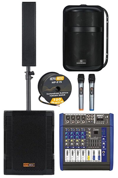 Midex SPORT Pack-1 Spor Salonu Hazır Ses Sistemi Paketi