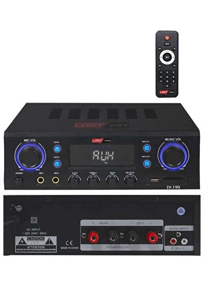 Lastvoice Black Wall Small Paket-1 Hoparlör ve Anfi Ses Sistemi Seti 1 Anfi 2 Hoparlör