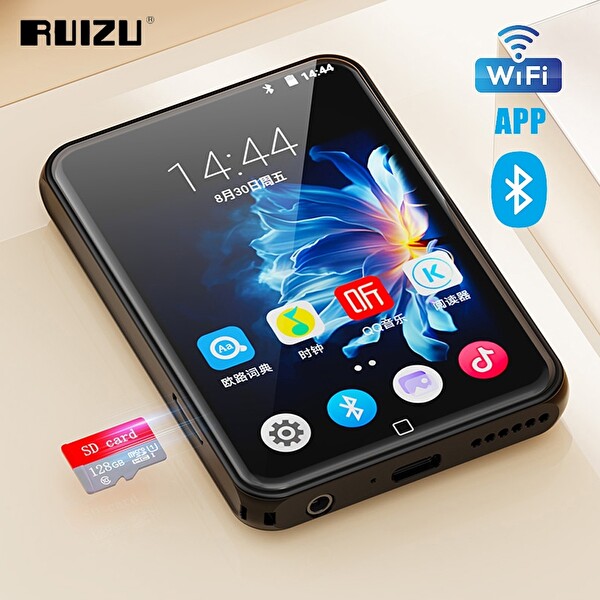 Ruizu D60 Bluetooth 16GB HiFi Ses Kayıt MP3 MP4 Çalar