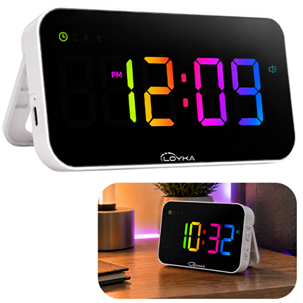 Loyka NEO RGB Renkli Dijital Mini LED Saat