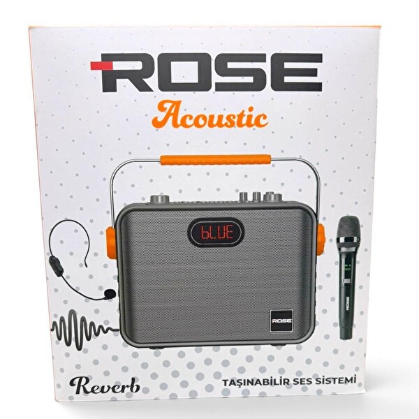 Rose HP-501 Acoustic Taşınabilir Ses Sistemi 150W 2 El 1 Kafa Telsiz Mikrofonlu Set