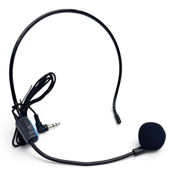 Rose NOVA HP-505K Taşınabilir Şarjlı Mini Rehber Amfisi Kablolu HeadSet Mikrofonlu