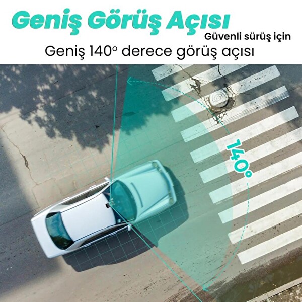 360+ G300H Pro 2K QHD ADAS Wifi + GPS 140° Geniş Açı Gece Görüşlü Akıllı Araç İçi Kamera