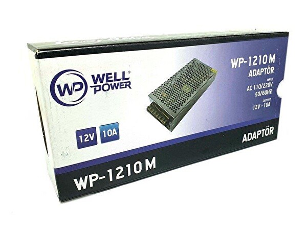 WellPower 12 V 10 Amper Metal Kasa Adaptör