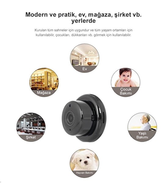 Powermaster PM-4792 V380 Gece Görüşlü Mikrofonlu 1080p Wi-Fi IP Kamera