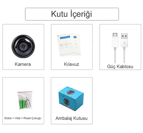 Powermaster PM-4792 V380 Gece Görüşlü Mikrofonlu 1080p Wi-Fi IP Kamera