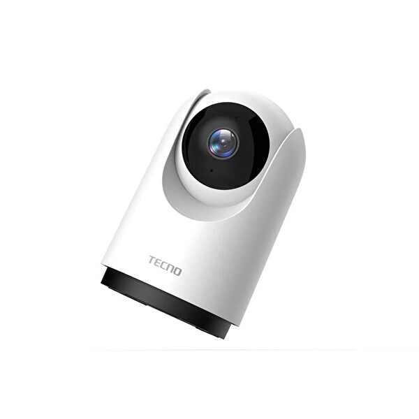 Tecno TH300 3MP 2K Ultra HD 360 Derece Kablosuz Wi-Fi Güvenlik Kamerası - Tecno 64 GB 100MB/s Micro SD Hafıza Kartı ve Adaptörü