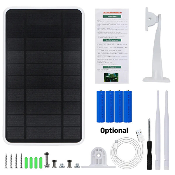 Yoosee Güneş Panelli 4G Sim Kart İle Birden Çok Güvenlik Kamerasına Internet Sağlayan Router