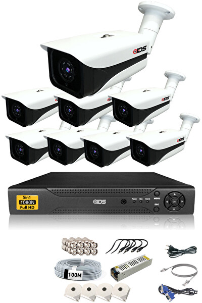 IDS 8 Kameralı 5 MP Sony Lensli 1080p Full HD Hard Disksiz Güvenlik Kamerası Sistemi DS-7070HD-SET8-NOHDD