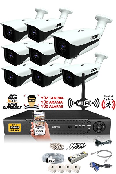 IDS 8 Kameralı 5 MP Sony Lensli 1080p Full HD Hard Disksiz Güvenlik Kamerası Sistemi DS-7070HD-SET8-NOHDD