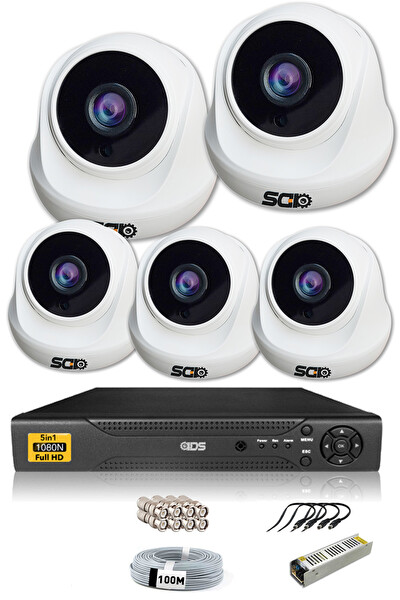 IDS 5 Kameralı 5 MP Sony Lensli 1080p Full HD Hard Disksiz Güvenlik Kamerası Sistemi D-2026HD-SET5-NOHDD