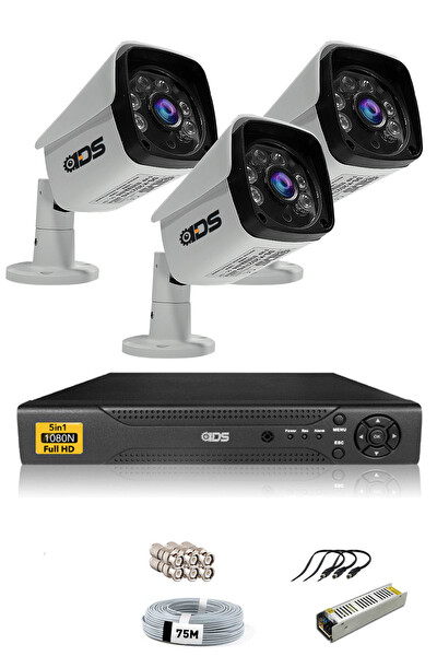 IDS 3 Kameralı 5 MP Sony Lensli 1080p Full HD Hard Disksiz Güvenlik Kamerası Sistemi DS-2027HD-SET3-NOHDD