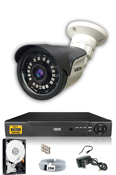 IDS 1 Kameralı 5 MP Sony Lensli 1080p Full HD Cepten İzle 250 Dış Güvenlik Kamerası Sistemi DS-2015HD-SET1-250-X