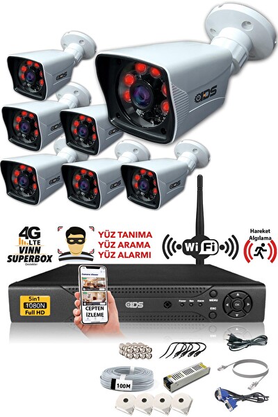 IDS Hard Disksiz 7 Kameralı 5mp Sony Lensli 1080p FullHD Güvenlik Kamerası Sistemi DS-2021HD-SET7-NOHDD