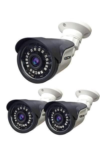 IDS 5 MP Lensli 1080p Fullhd AHD Su Geçirmez Gece Görüşlü Güvenlik Kamerası 3 Adet DS-2015HD3