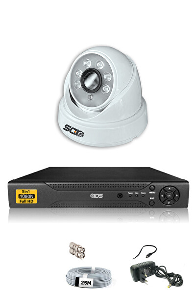 IDS 1 Kameralı 5 MP Sony Lensli 1080p Full HD Hard Disksiz Güvenlik Kamerası Sistemi D-2028HD-SET1-NOHDD