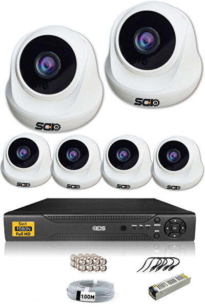 IDS 6 Kameralı 5 MP Sony Lensli 1080p Full HD Hard Disksiz Güvenlik Kamerası Sistemi D-2026HD-SET6-NOHDD