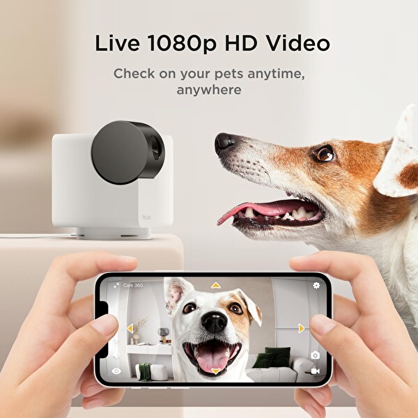 Petcube Üstün Etkileşimli Wi-Fi Evcil Hayvan ve Ev Güvenliği Cam 360 Kamera B0CH1D594H