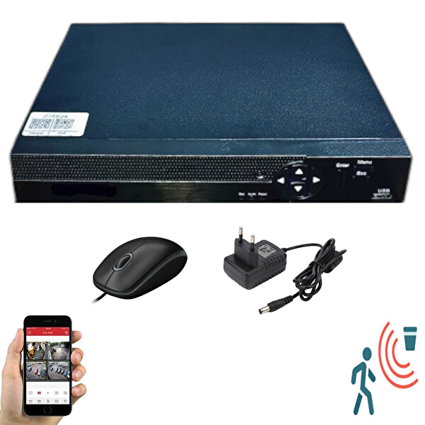 Qromax 11 Kamera Hareket Algılayan Gece Görüşlü 36 IR Led 5MP Sony Lensli 1080P FHD Metal Kasa Güvenlik Kamerası Seti 5236-9016-11